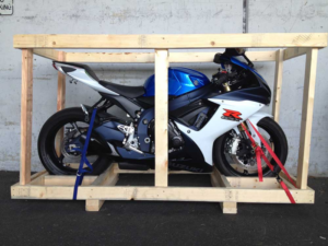 motorcycle in place