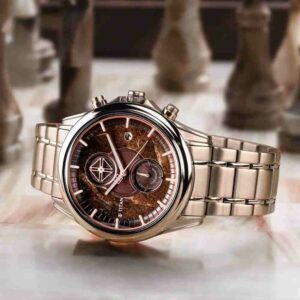 Luxurious Brown Dial Chronograph Watch for Men